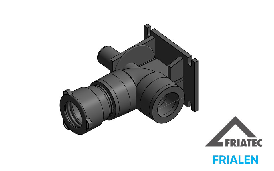 (WFGB) 90° Elbow with base unit and HD-PE/GGG adapter for connection of BAIO® spigot hydrant