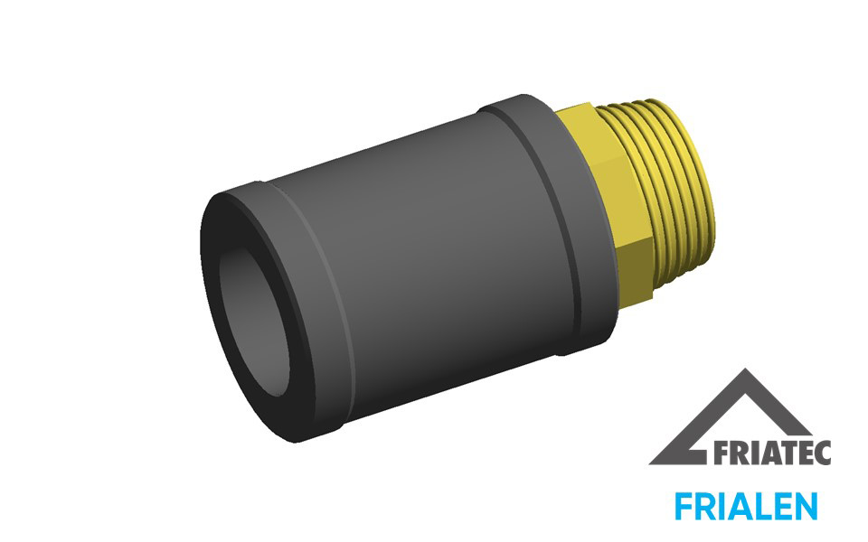 (MUN V2A) Transition Fittings HD-PE/Stainless steel with male thread