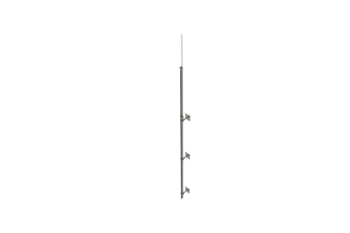 Fangmast_mit_Traeger_isFang_fuer_Wandmontage