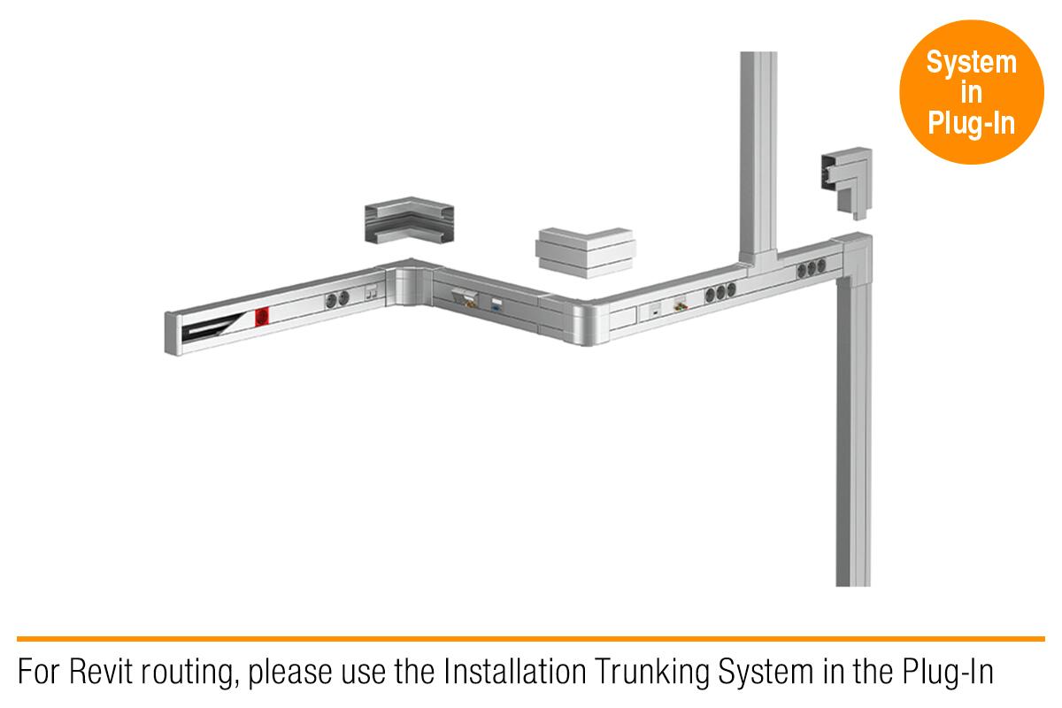 Device installation trunking, ducts and poles