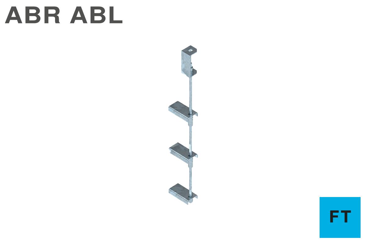 Anschlussbauteil für Kabelrinne und Leiter als Deckenmontage