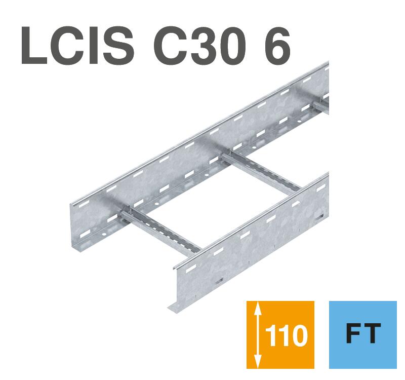 Cable ladder LCIS 110, 6 m C30 FT