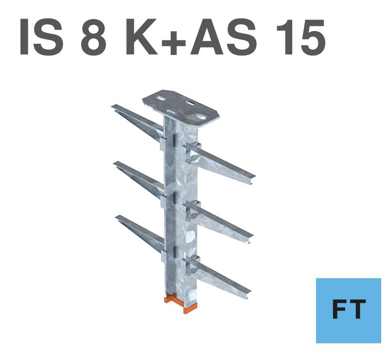 IS8 FT Hängestiel mit AS 15 FT Ausleger
