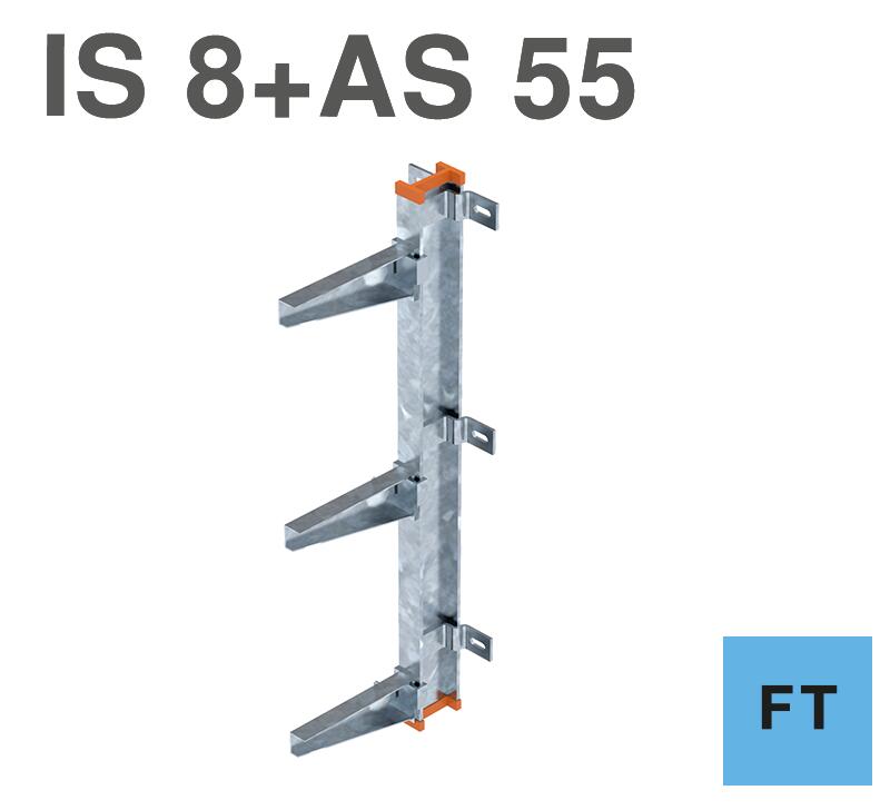 I support as wall fastening with AS 55 FT bracket