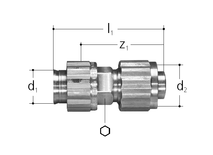 GF Sanipex Classic Übergangsnippel push nipple
