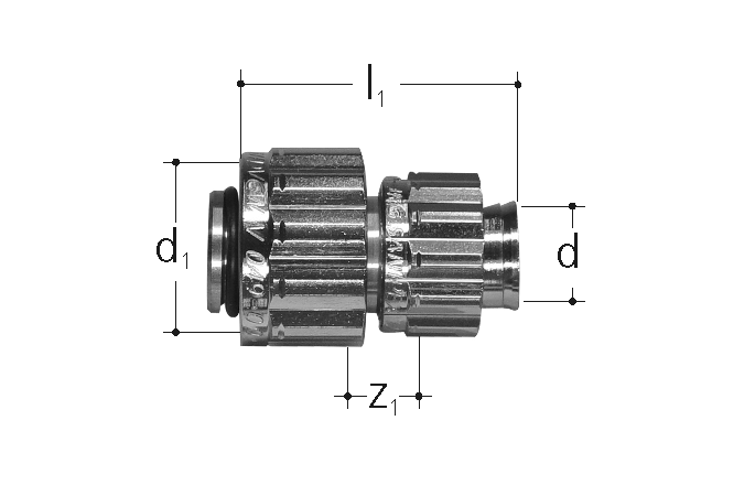 GF Sanipex Classic Adapter calor plated