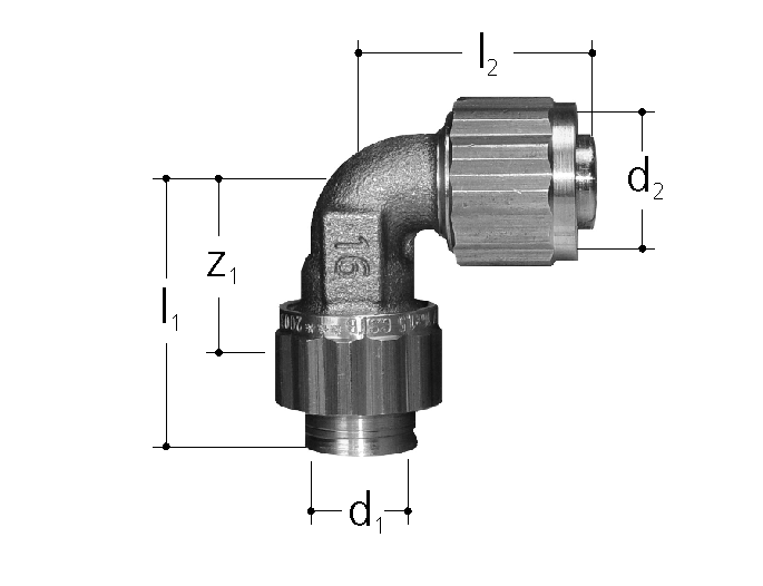 GF Sanipex Classic Winkel PushNipple