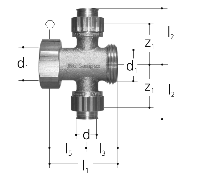 GF Sanipex Classic WFG Verteiler double