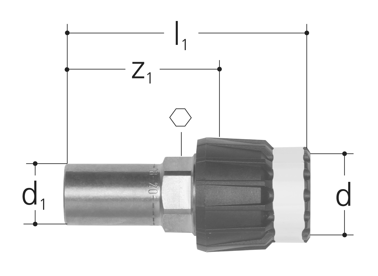 GF Sanipex MT Adapter Pressfit end