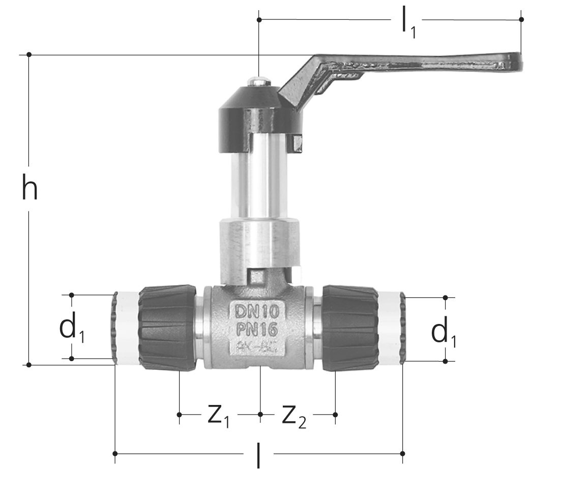 GF Sanipex MT Ball Valve Spindle FT