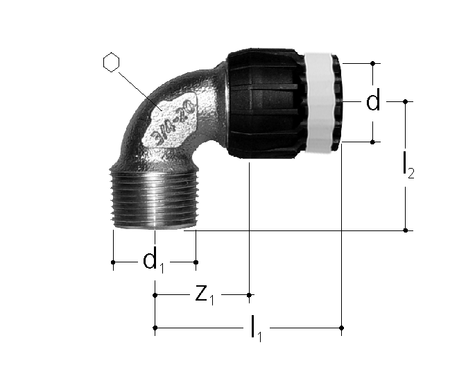 GF ElbowAdapterMT SanipexMT