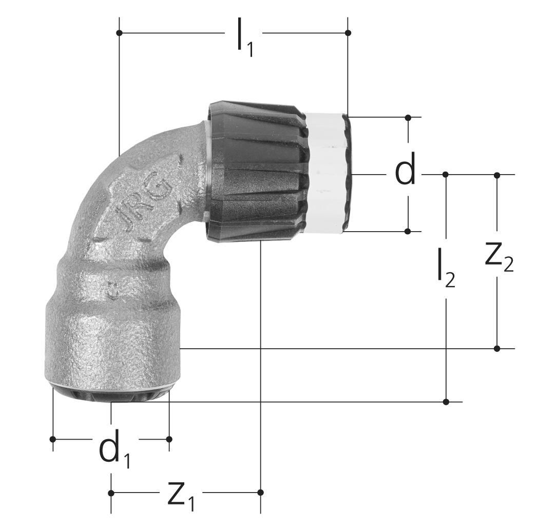 GF Sanipex MT Transition Elbow