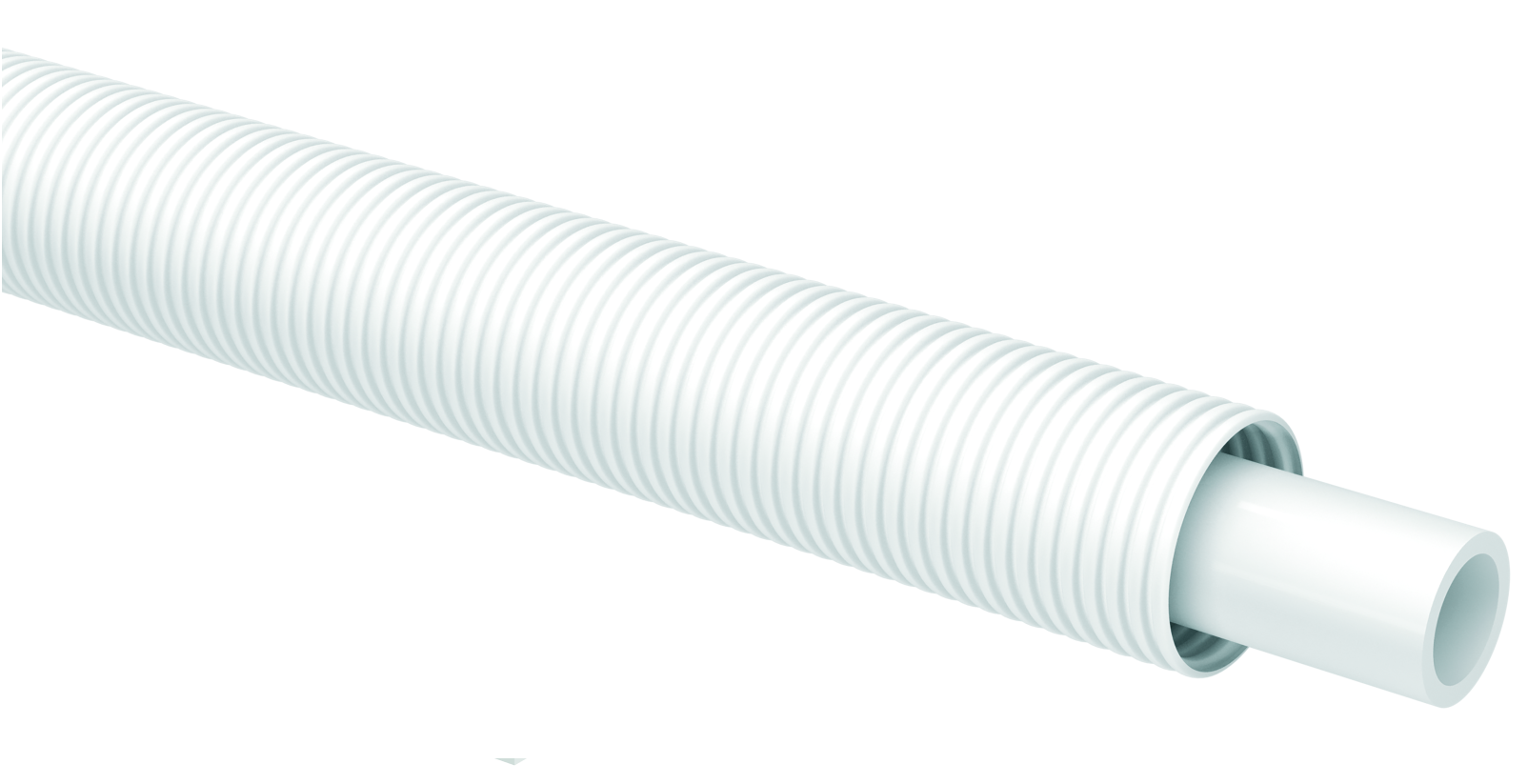 Uponor Combi Pipe Blue natural in conduit white