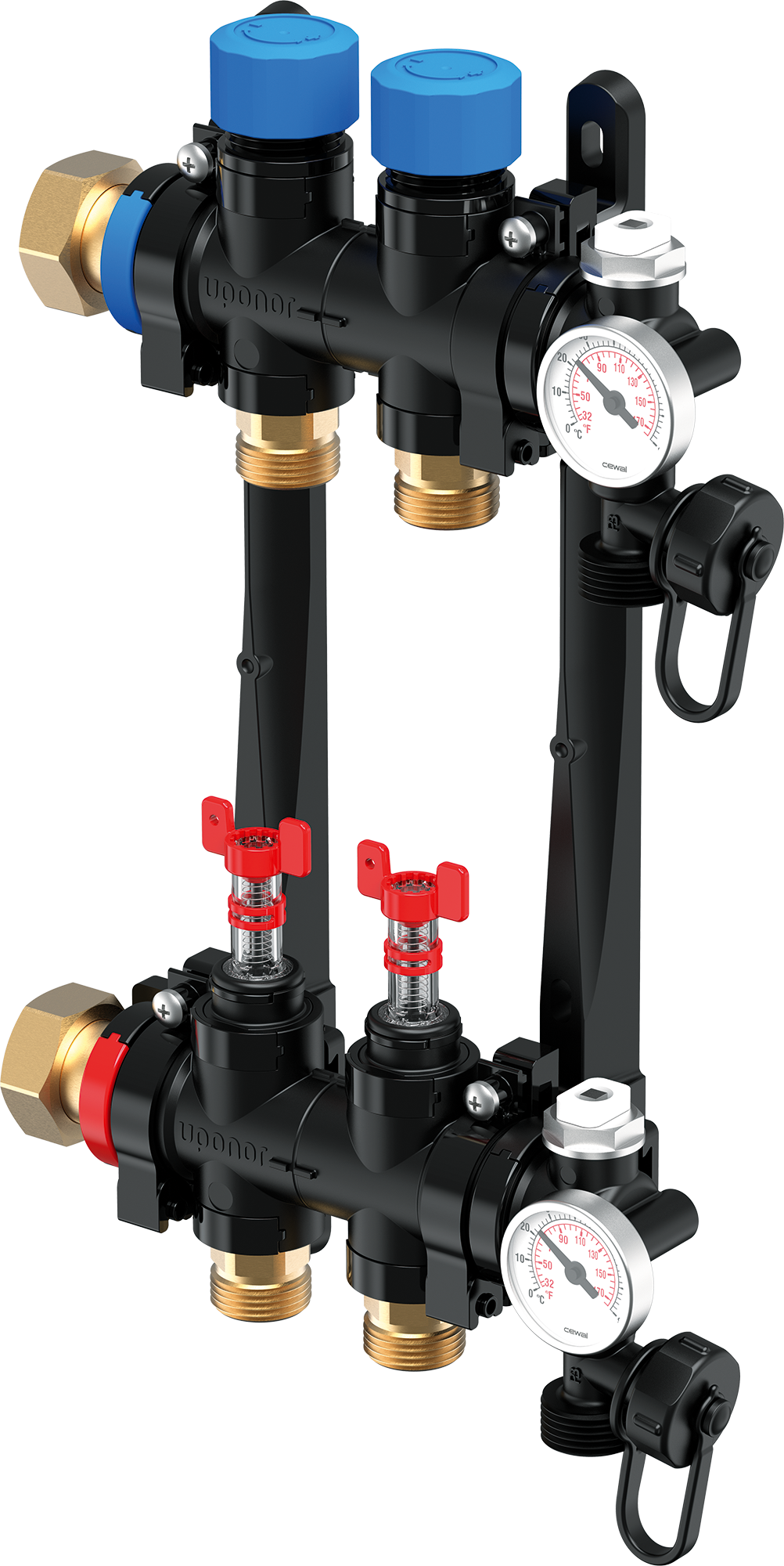 Uponor Vario M manifold with flowmeter FM